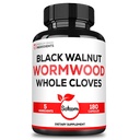 Satoomi 5 in 1 Wormwood Capsules Supplement - Ausgewählt aus Black Walnut, Ganze Tücher, Turmeric and Berberine HCl - Immunsystem & Digestion Health - 180 Count -90 Day Supply