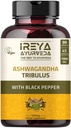 Ashwagandha Kapseln Bio 1000mg (90 Kapseln) Hergestellt mit Tribulus Terrestris, Shatavari und Black Pepper Bio Zutaten | 45 Tage Versorgung