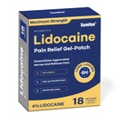 Sumifun 4% Lidocaine Pain Relief Patches - OTC Maximum Strength – Flexible & Long-Lasting, 18-Count Lidocaine Patches für Rücken, Neck, Muskel, Gelenkschmerzen - Unscented Pain Patch