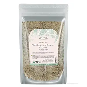 Starwest Botanicals Dried Bladderwrack Organic Powder - Natural Seaweed Herb, Quelle von Iodin, Kalium, Zink, Calcium, Vitamine A & C, Zertifizierte Kosher, Non-GMO - 4 oz Pouch