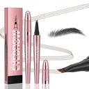 Q708 3D Microblading Augenbraue Bleistift, Wasserdicht, 4-Tippiert, langverlegt, Micro-Fork-Applikator für natürliche Brows, Alle Hauttöne (2#Dark Brown)