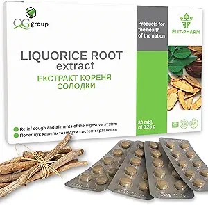 QG Gruppe Pure Licorice Root Extract (80 Tabletten - 200mg Jeder) Nahrungsergänzung für Verdauungs- und Immungesundheitsunterstützung. Liquorice Root Supplement für Männer und Frauen