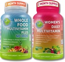 STUDIO Comprehensive Women's Multi-System Support Duo – Whole Food Multivitamin Ohne Iron + Women’s Daily Multivitamin mit Eisen – Vegan, Non-GMO, Clean Daily Wellness Support
