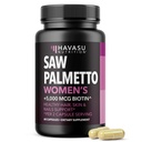 Saw Palmetto für Frauen mit Biotin 5000mcg - Leistungsstarke DHT Blocker Haar-, Haut- und Nagelgesundheit zu unterstützen - 60 Count - Vegan, Non-GMO-Vitamin für Stärkere, Fuller Looking Locks - 1 Monat Versorgung