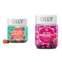 OLLY Teen Girl Multi Gummy, Gesunde Haut und Immununterstützung, 15 essentielle Vitamine, 70 Graf Gummy Active Immunity+Elderberry, 45 Gummis, Berry Flavor