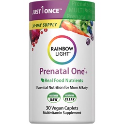 Lumière arc-en-ciel haute puissance prénatale une multivitamine, santé prénatale multivitamine soutient la santé de maman et le développement du bébé, avec la vitamine C, végétalien, 30 comte