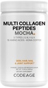 Codeage Multi Collagen Peptides Protein Powder - Schokolade Mocha Instant Kaffee - Gourmet Knoa Kaffee trinken & Shake - Collagen Typ I, II, III, V & X - Grass-Fed, Hydrolyzed, Non-GMO - 14.39oz