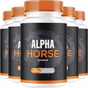 (5 Pack) Alpha Horse, Alpha Horse Pillen für Männer, Alpha Horse Kapseln, Alpha Horse Supplement, Alpha Horse Vitamin All Natural Premium Formel, Alpha Horse Supplement Support, 300 Kapseln für 5 Monate