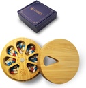 Bambus Holz Wöchentliche Pille Organizer für Medizin Vitamin Supplement, Arthritis Freundliche 7-Tage Pille Box Medium Container Halter, Täglich tragbare Reise Pille Case Halter Spender