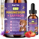 Magnesium Glycinat Flüssigkeitstropfen, 1000mg Magnesium Glycinat, Citrat & Threonat mit Zellulose-Faser, L-Theanin, Vitamin B & C für Schlaf, Muskel, Energie & Entspannung, Sugar-Free Lemon Flavor