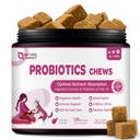 NATURE TARGET Probiotics for Dogs & Digestive Enzymes for Digestive Health - Plus Fish Oil & Vitamins Supplement für Allergien & Immune & Itchy Skin, 120 Chicken Flavor Probiotic Soft Chews