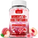 Zuckerfreie Frauen Multivitamin 50 Plus Gummie mit Calcium, Magnesium, Zink, Vitamin A, C, D3, E, K2, B Complex, Folate, Biotin - Multi Vitamine & Minerale für Haut, Energie, Immununterstützung