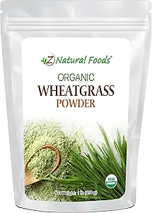 Z Natural Foods Bio Wheatgrass Pulver, Green Superfood Pulver für Feuchtigkeit, Säfte, Shakes, und Rezepte, Nährstoff-Rich Pulver, 100% rein, Roh, Non-GMO, Vegan, Glutenfrei, 87 Servierungen, 1 lb