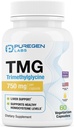 Puregen Labs TMG 750 mg – Trimethylglycine Supplement – Ermutigt gesunde Homocystein-Level, Non-GMO, NO Gluten und Dairy | Made in USA - 60 vegetarische Kapseln