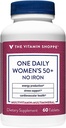 Der Vitamin Shoppe One Daily Women's 50+ Multivitamin mit No Iron, Multi-Mineral Supplement, unterstützt Energieproduktion, unterstützt Herz-Kreislauf-, Vision- und Immungesundheit (60 Tabletten)