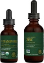 Global Healing Center - Vitamin B12 und Organische Zink-Flüssig-Ergänzungs-Kit - Langzeit-Energie, Immunsystem-Boost, Hormon-Balance