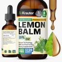 BIO KRAUTER Zitrone Blatt Extrakt - Vegan Melissa Zitronenschale zur Beruhigung - Zucker & Alkoholfrei - 2 Fl. Oz.