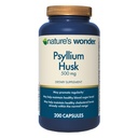 Nature's Wonder Psyllium Husk 500 mg Kapseln für Verdauungs-Gesundheit, Pflanzenbasierte Faser, 200 Zähler