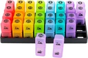 Monatliche Pille Organizer 2 Mal pro Tag, eine Monat Pille Box AM PM, 31 Tage Pille Fall zweimal pro Tag Vitamin und Reise Medizin Organizer, 30 Tage Pille Organizer, 4 Wochen Pillen Fälle