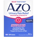 AZO Urinary Pain Relief Maximale Stärke, Schnelle Entlastung von UTI Schmerzen, Brennen & Not, Ziele Quelle des Schmerzes, #1 Trusted Brand, 24 Tablets