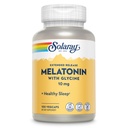 SOLARAY Melatonin 10mg mit Glycin - Erweiterte Veröffentlichung, Gesunde Schlafhilfe und beruhigende Entspannung Unterstützung - Lab Verified, Vegan, Glutenfrei, 60-Tage Garantie - 100 Servietten, 100 VegCaps