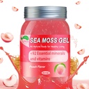 Sea Moss Gel,Irish Organic Raw Seamoss Gel mit echten frischen Früchten,Immune und Verdauungsunterstützung,Vitamin Minerals Supplement (Peach,18.5OZ)