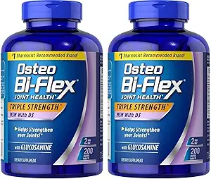 Osteo Bi-Flex Osteo Bi Supplement Glucosmin 1500 Mg Vitamin D 1000IU Tablet(200Count), 200Count (Pack mit 2)