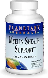 Planetary Kräuter Myelin Sheath Support 820 mg, Kräuter-Nutrient Nervous System Support, 180 Tabletten