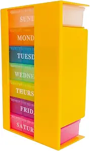 Travel Pill Organizer Box, 3 Mal am Tag, AM Tägliche Pille Organizer Dispenser Reminder, Medication Case Planner Portable für Geldbeutel Medizin Vitamin, Beilage, Lagerbehälter