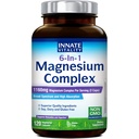 Innate Vitality Magnesium Complex 6-in-1, 1160mg Pro Servieren, Rest & Verdauung, Magnesium Glycinat & Citrat, hohe Absorption, 120 Vegan Kapseln