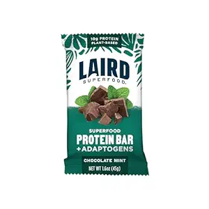 Laird Superfood Functional Protein Bars – Protein Bar, aber besser mit realen Inhaltsstoffen, Functional Mushrooms 10g Plant-Based Protein, 6g Fiber - Non-GMO - Mint Chocolate, 10 Count (Pack von 1)