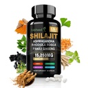 Shilajit für Herren/Frauen - Pure Himalayan Organic,Shilajit Kapseln mit Ashwagandha,Ergänzt 60 Kapseln Alternative zu Harz,Drops & Gummies