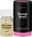 Premama Prenatal Vitamin Energy Boost Drink Mix & Prenatal Support Bundle, Omega 3, B Vitamine, DHA, Folate, 28 Servierungen