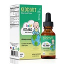Kiddivit Baby Vitamin A&D Flüssigkeitstropfen mit Vitamin E – Gentle Immun & Vision Support Supplement – 60 tägliche Servierungen, Dropper Included, Glass Bottle – Sugar Free, Gluten Free, Vegetarisch, 2oz