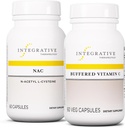 Integrative Therapie Bundle mit gepufferten Vitamin C Kapseln 1.000 mg, 60 Vegan Kapseln & NAC, 60 Kapseln - Immunergänzung mit Antioxidantien-Unterstützung* - Unterstützung Respiratory & Lung Function*