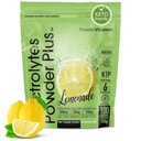 PowderVitamin Elektrolyte Pulver Plus Keto, Lemonade (100 Servierungen) 0 Zucker, kein Maltodextrin,1000mg Kalium,120mg Calcium,120mg Magnesium, Organisches Vitamin C,Zero Calories, Energiehydratisierungspulver