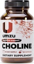 UMZU Choline-Ergänzung für kognitive und hormonale Unterstützung | Acetylcholin Booster hilft Gehirn Fokus, Gedächtnis & Stoffwechsel | fördert Lebergesundheit & Estrogen Balance (30 Tage Versorgung | 90 Kapseln)