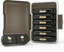 Wöchentliche Pille Organizer 2 Mal pro Tag, 7 Tage Pille Box 2 Times, Portable for Travel Pill Case for Pills/Vitamin/Fish Oil/Medication/Supplements (2x7 Schwarz)