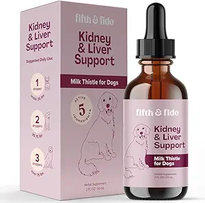 Adrenal Support Drops für Hunde – Kräuterflüssigkeitsergänzung mit Licorice, Milchdistel, Astragalus, Eleuthero & Rhodiola – Hilft bei der Pflege normaler Cortisol, Energie & Organ Funktion – 2 fl oz
