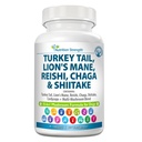 15-in-1 Pilze für Hunde Türkei Tail 600mg Lion's Mane 600mg Reishi 600mg Shiitake 500mg Cordyceps 300mg Chaga 300mg Maitake 200mg Meshima Blazei Poria Enoki Portobello 90 Tabletten