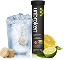 UNBROKEN 9EAA/BCAA Recovery Tablets (60% FREE-FORM/40% Di- & Tri-Peptides), Aminosäure-Ergänzung für schnellere Erholung & Weniger Muskel Soreness, Post & Pre-Workout für Männer & Frauen, 10 Ser., Lemon Lime