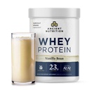 Antike Ernährung Gras Fed Whey Protein, Vanilla Bean, 23g Protein, 20 Servierungen, hydrolysierte Collagen Peptide, Organische Regenerative A2/A2 Milchprotein