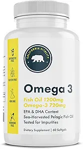 Fish Oil Omega-3 Supplements, Omega-3, EPA, DHA, Lemon Flavor - Made in the USA, Vegan, Non-GMO, Gluten-Free und Dairy-Free