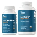 Dr. Tobias Vegan Omega 3 Algenöl und Magnesium Bisglycinat, essentielle Wellness-Unterstützung für Herz, Gehirn, Muskel und Knochengesundheit, Non-GMO, Vegan