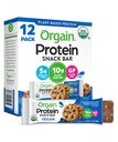Orgain Organic Vegan Proteinriegel, Schokolade Chip Cookie Teig - 10g pflanzliches Protein, kalorienarme gesunde Snacks, keine Laktose oder Soja Zutaten, glutenfrei, Nicht-GVO - 1,41 Oz (Paket von 12)