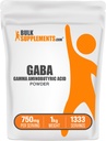 BulkSupplements.com Gamma Aminobuttersäure-Pulver - GABA Supplement, GABA 750mg, GABA Powder - Focus & Stress Supplements, Glutenfrei, 750mg pro Servierung, 5kg (11 lbs)