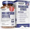Premium Magnesium Citrate 500mg Kapseln (Citrato de Magnesio) Hohe Absorption Formel gekämpften Citrat zu unterstützen Verdauung, Knochen, Schlaf & Muskel Gesundheit - 120 Kapseln