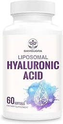 Liposomale Hyaluronsäure 1000mg, hohe BioverfügbarkeitHyaluronsäurekapseln, Nahrungsergänzungsunterstützung Haut und Knochen, 180 Kapseln (Pack von 3)
