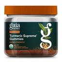 Gaia Herbs Turmeric Supreme Extra Strength Gummis - Unterstützt Quellungshilfe, um einen aktiven Lebensstil zu erhalten - Lemon Ginger Flavor - 60 Vegan Organic Gummies (20-Day Supply)