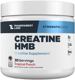 Transparent Labs Creatine HMB - Kreatin-Monohydrat-Pulver mit HMB für Muskelwachstum, Erhöhte Stärke, Enhanced Energy Output und verbesserte sportliche Leistung - 30 Servietten, Tropical Punch